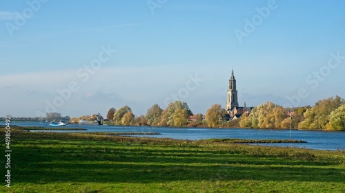 Rhenen historic city in the Netherlands along the river Rhine photo