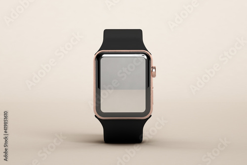Tableau sur toile Watch mockup on soft color background