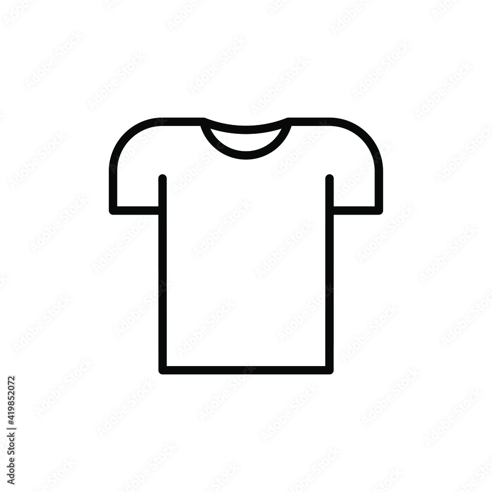 T-shirt vector icon. Tee shirt symbol. Clothes logo sign. Web store button. Silhouette isolated on white background. T-shirt vector icon. Tee shirt symbol. Clothes logo sign. Web store button. Silhouette isolated on white background.