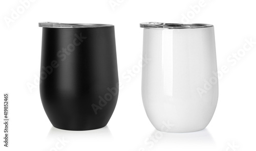 Fényképezés Blank Stainless Steel Stemless Wine Glass Tumbler