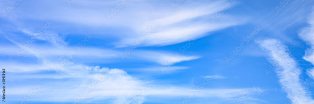 Obraz premium bright blue sky with cloud. banner
