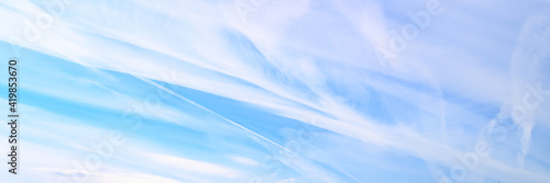 bright blue sky with cloud. banner