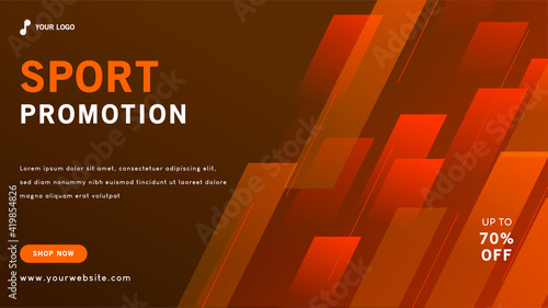 Sport promotion banner design