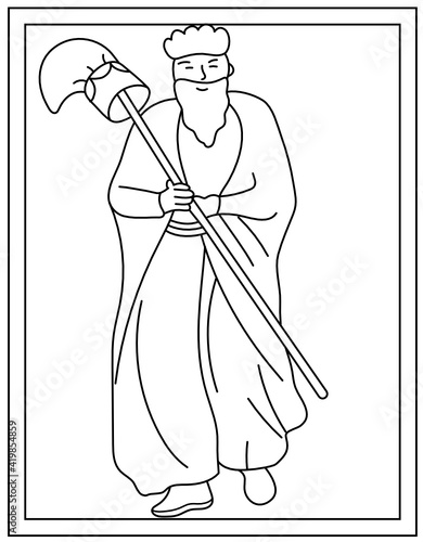 
Moses drawing designed in hand drawn vector 

