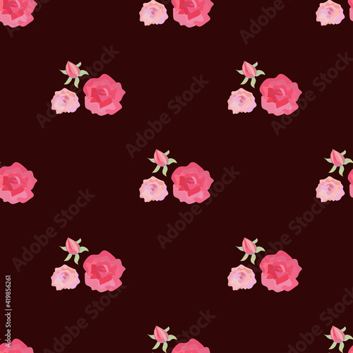 Seamless floral pattern with flowers. For textiles or covers for books, clothes, wallpapers, printing, gift wrapping. 