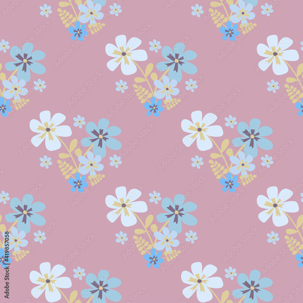 Seamless floral pattern with abstract flowers. For textiles or covers for books, clothes, wallpapers, printing, gift wrapping. Seamless floral pattern with abstract flowers. For textiles or covers for books, clothes, wallpapers, printing, gift wrapping.