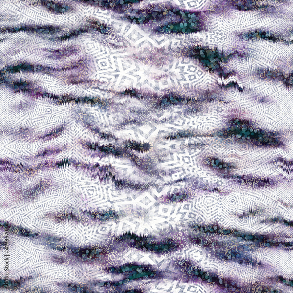 Obraz premium Seamless abstract trendy pattern for surface print. High quality illustration. Elegant unique luxurious unique design. Seamless repeat raster jpg pattern swatch graphic motif.