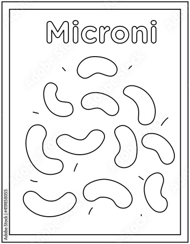 
Italian food vector, outline design of macaroni 

