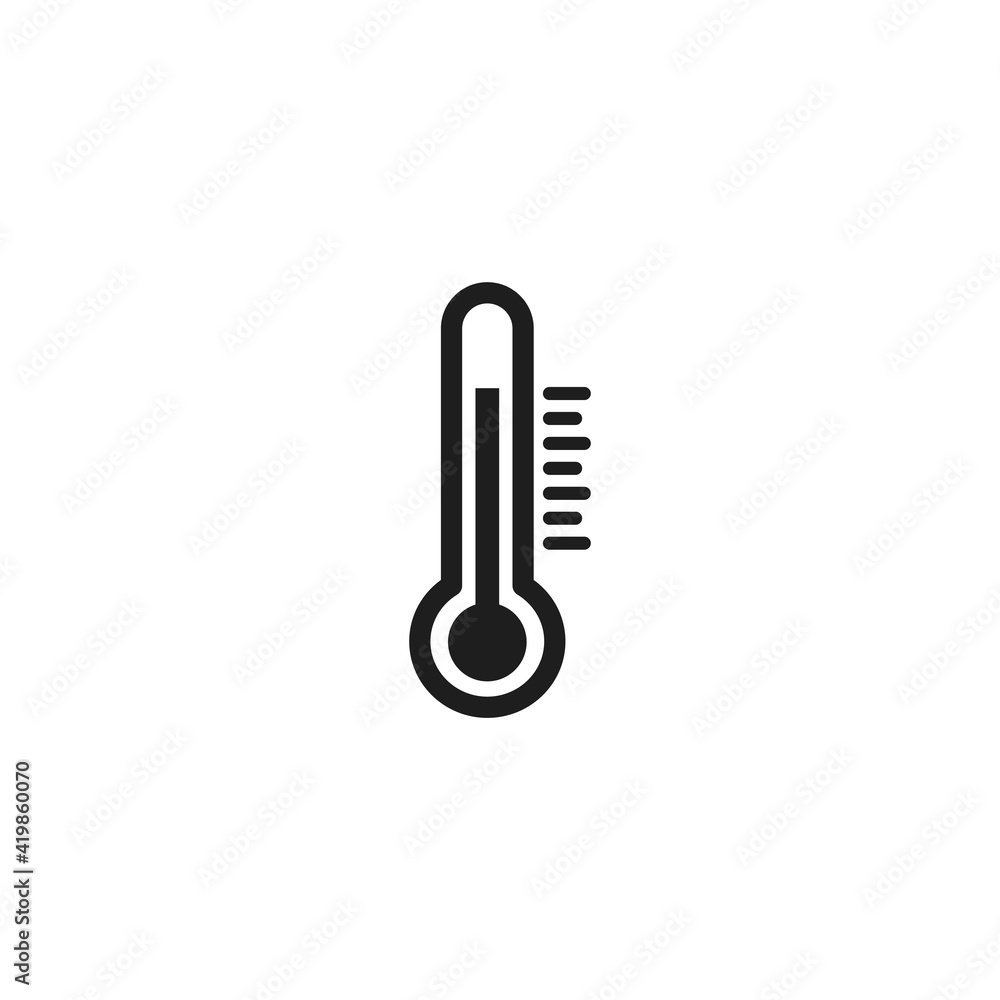 Thermometer icon vector. Simple thermometer sign Thermometer icon vector. Simple thermometer sign