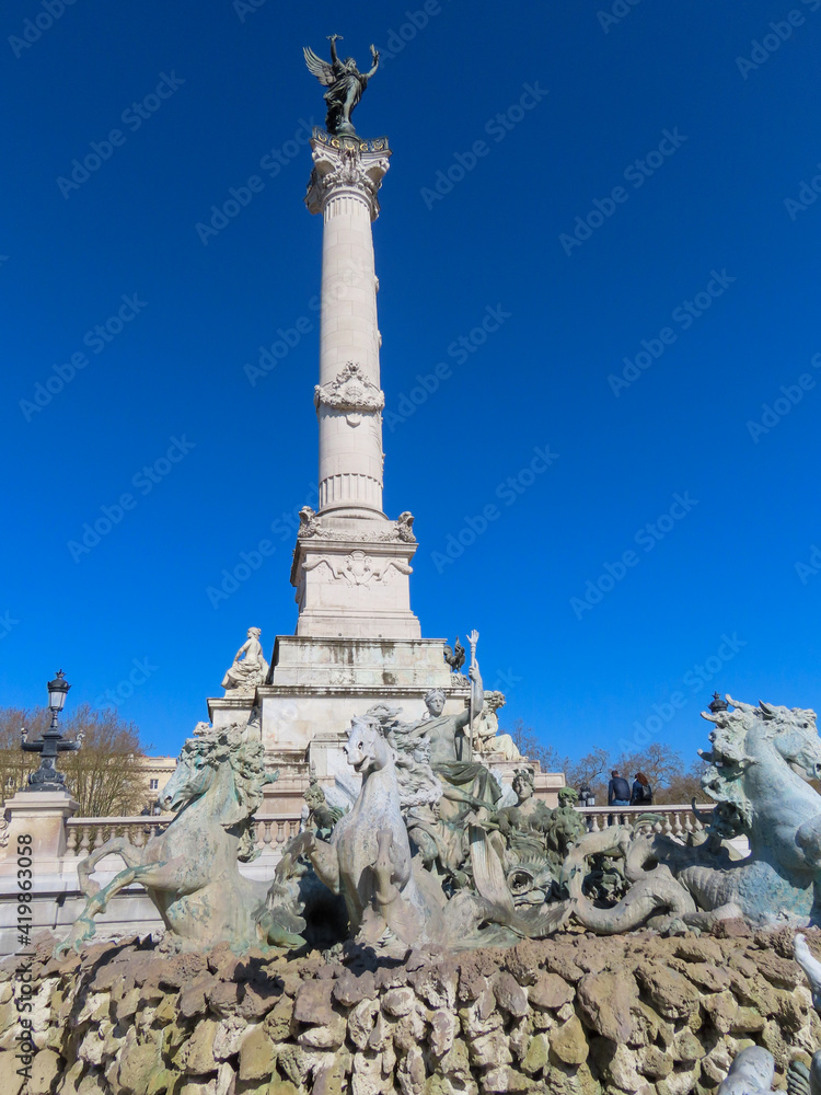 Monument aux Girondins, place des Quinconces à Bordeaux, Gironde