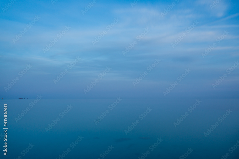 Long exposure picture of blurred horizon over the sea Long exposure picture of blurred horizon over the sea