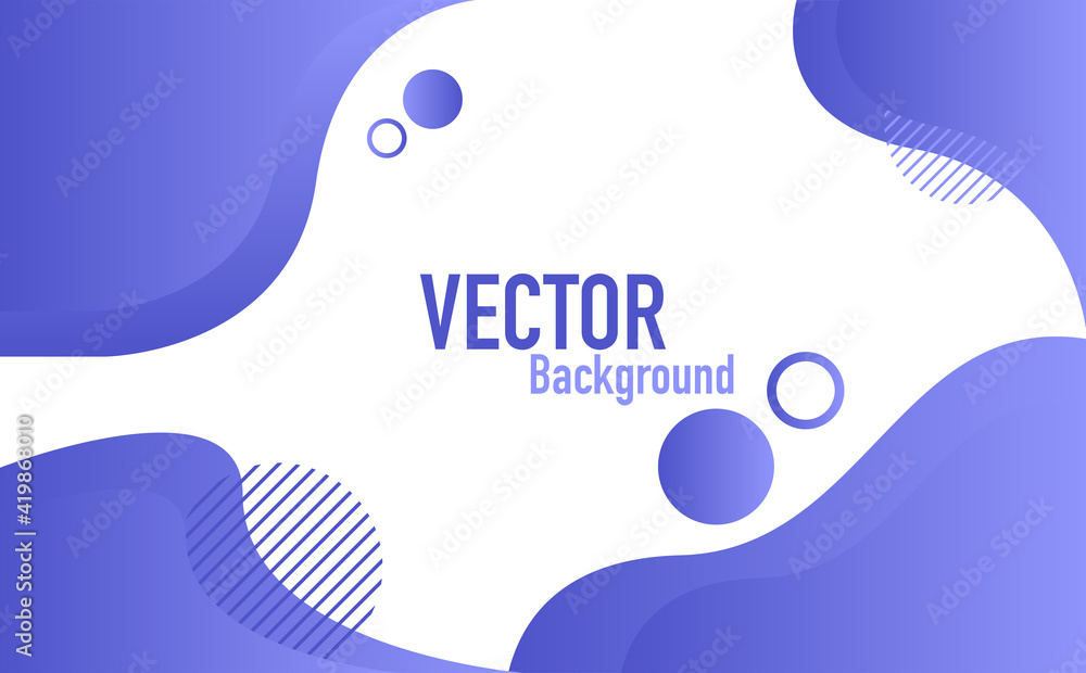 Dynamic fluid abstract vector background. Violet gradient liquid shapes design. Vector template for banner cover and text. 
