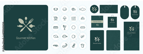 label pour restaurant, identité graphique