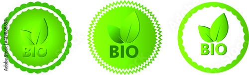 Eco Bio Labels Stickers, Design element eco label
