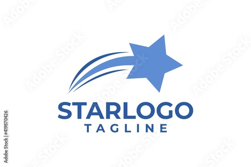 rising star logo. simple star vector symbol for any business logo.