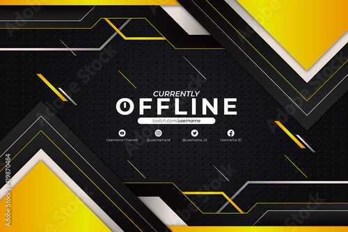 Currently Offline Background Yellow Style
