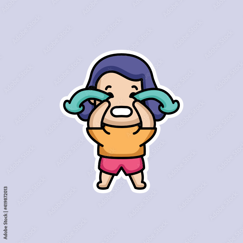 Cute fat girl sticker funny Cute fat girl sticker funny