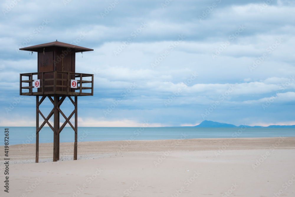 lifeguard tower on the beach