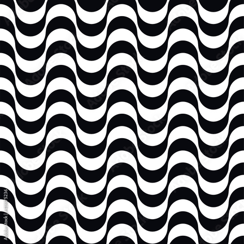 Seamless pattern with Copacabana Beach Sidewalk, Vector illustration