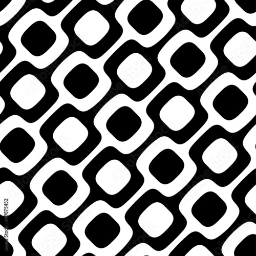 Seamless pattern with Ipanema Beach Sidewalk (diagonal), Vector illustration
