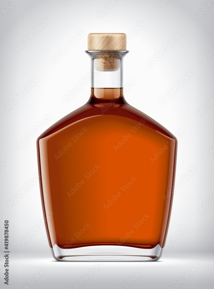 Glass Bottle on background. Glass Bottle on background.