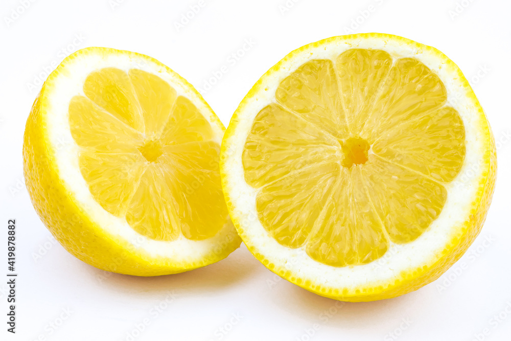 Lemon, bio, healthy food isolated on white background