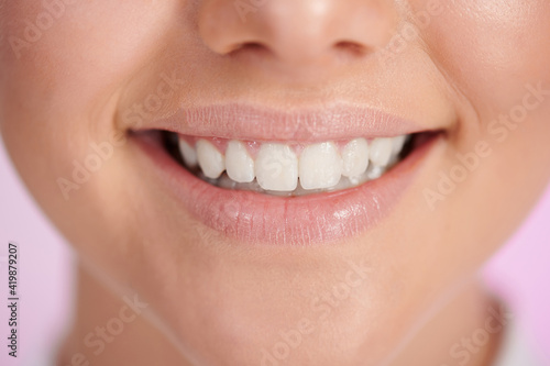 Happy smile with white teeth