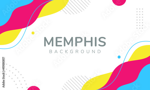 Colorful memphis abstract design.Trendy abstract art background templates geometric elements. Suitable for social media posts, mobile apps, banners design and web ads. Vector fashion Promotion