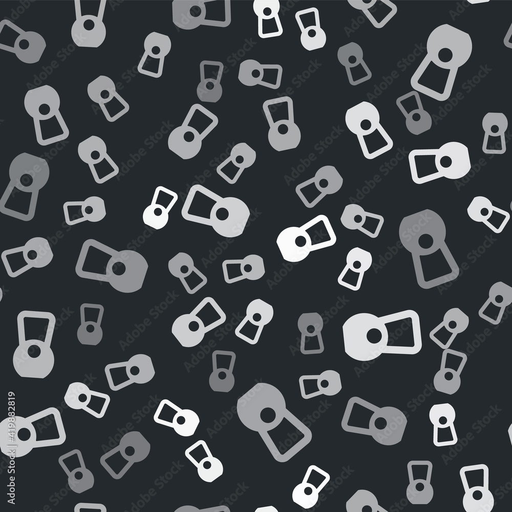 Grey Kettlebell icon isolated seamless pattern on black background. Sport equipment. Vector Grey Kettlebell icon isolated seamless pattern on black background. Sport equipment. Vector