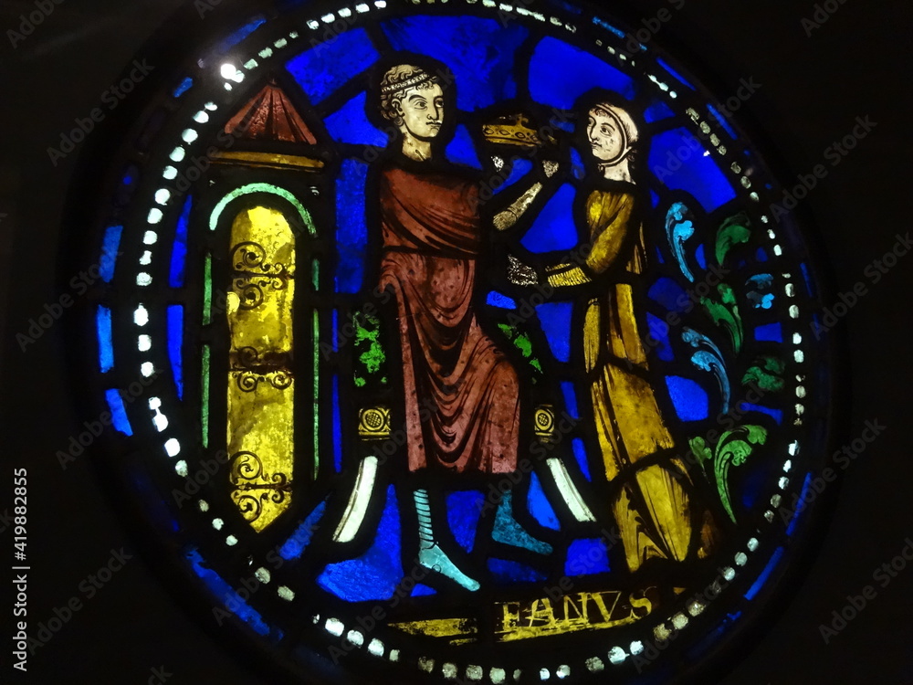 Stained Glass at St Patrick's Cathedral in Melbourne, Australia	