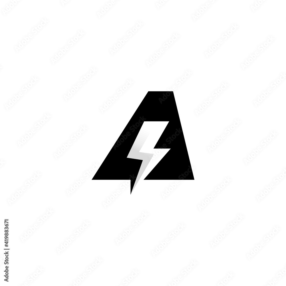 Modern Clean Template Logo Design, Letter A for Bolt Modern Clean Template Logo Design, Letter A for Bolt