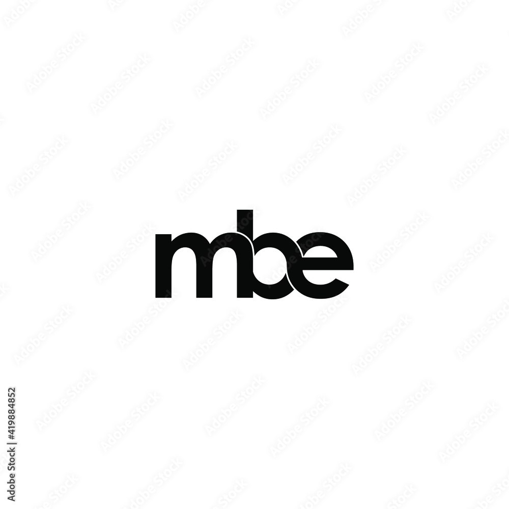 mbe letter original monogram logo design Stock Vector | Adobe Stock