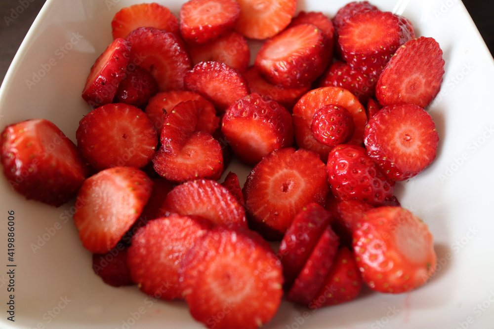 strawberries on a plate strawberries on a plate
