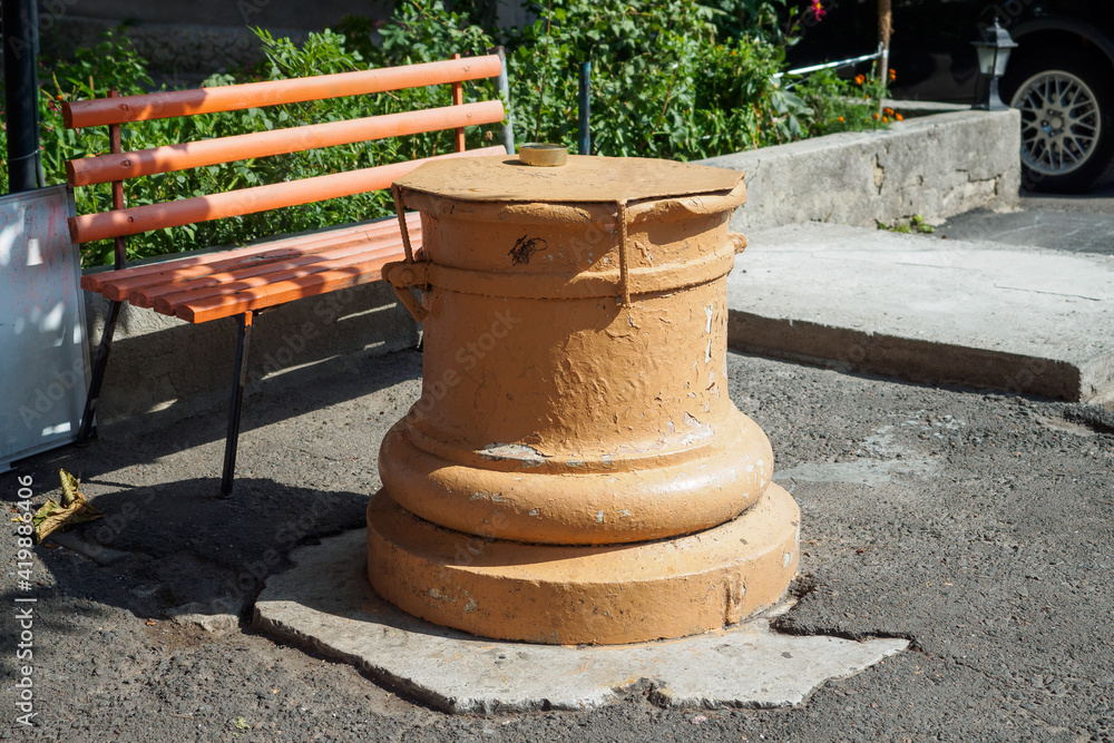 Old well in the courtyards of Odessa, Ukraine
