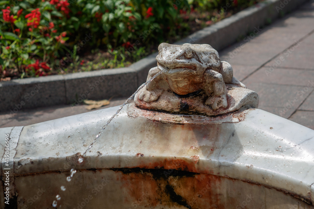 Fountain Youth near opera house in Odessa, Ukraine