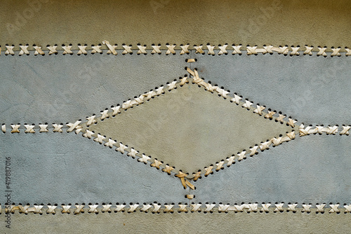 leather embroidery structure 