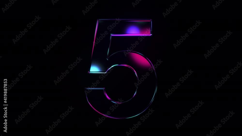Glass numbers countdown with alpha channel Glass numbers countdown with alpha channel