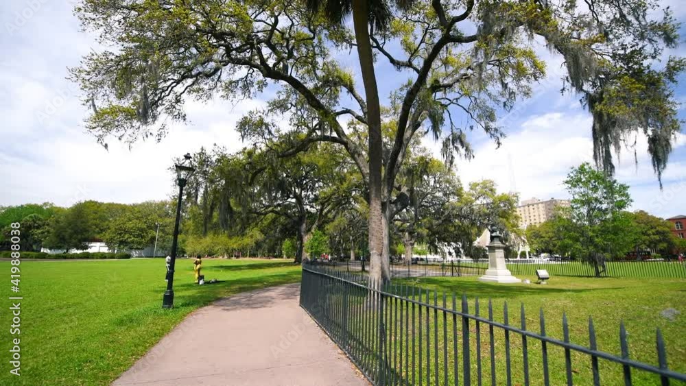 Forsyth Park panoramic view, Savannah Forsyth Park panoramic view, Savannah