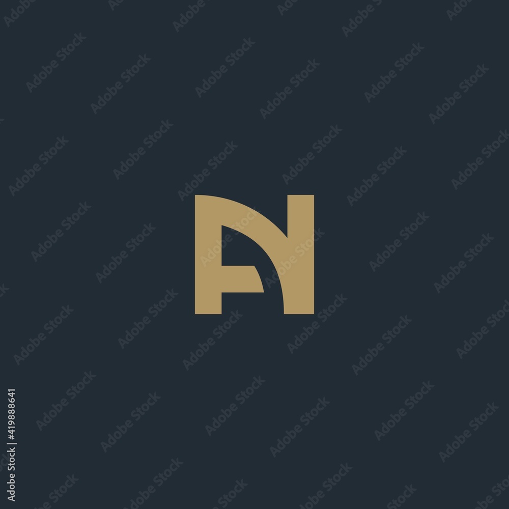 Abstract logo mark geometric letter AN monogram Abstract logo mark geometric letter AN monogram
