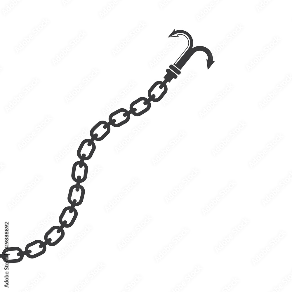 Vettoriale Stock grappling hook icon vector illustration design template