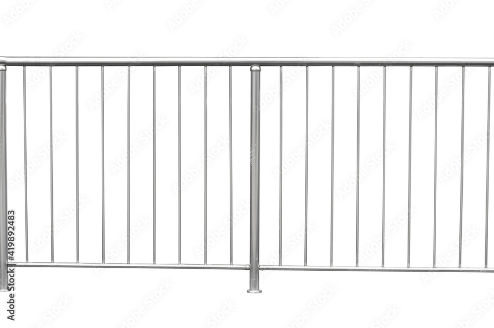 Chromium metal fence with handrail Chromium metal fence with handrail