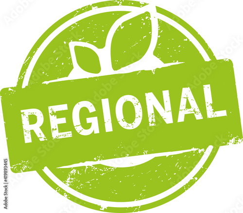 grünes siegel mit Schrift Regional