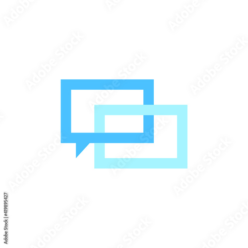 Conversation bubble chat icon