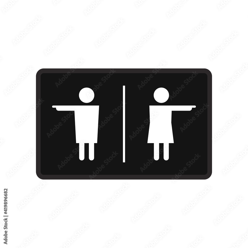 Toilet sign. Toilet symbol vector. Toilet sign. Toilet symbol vector.