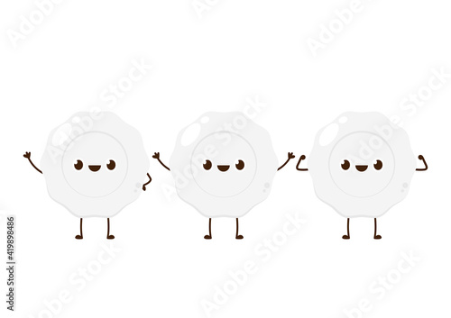 White blood cell character design. White blood cell on white background.