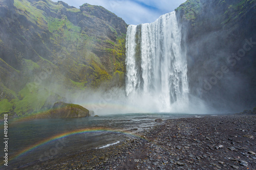 The Skógarfoss waterfall in southern Iceland