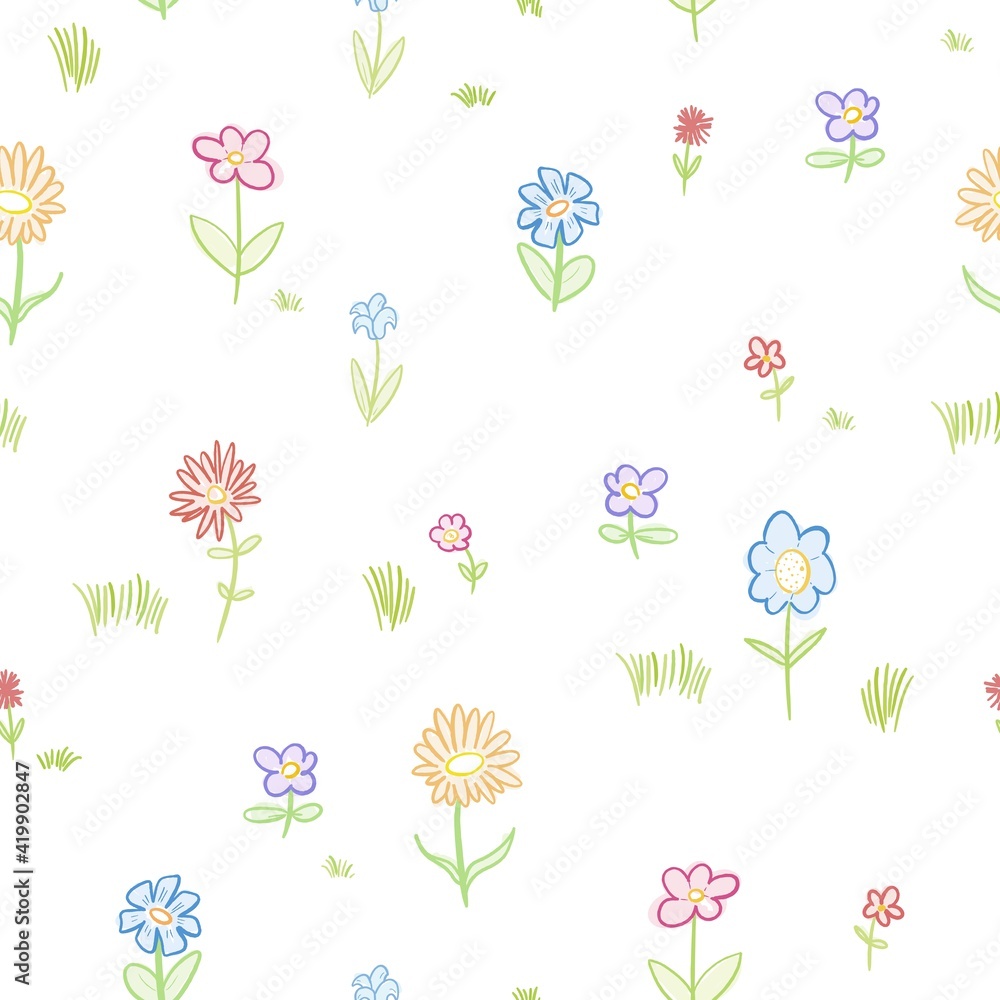 Seamless flower fashion print