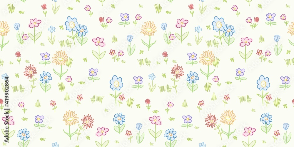 Flower fashion print vector