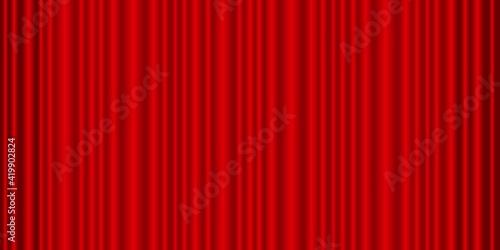 Wide red curtain background