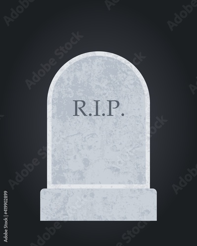 Empty gravestone vector